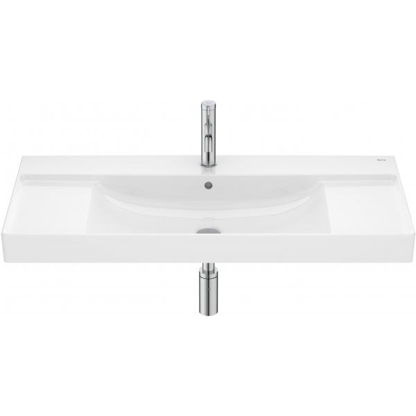 Roca ONA A32768A000 掛牆面盆：Fineceramic薄陶、整合置物架、長方形設計